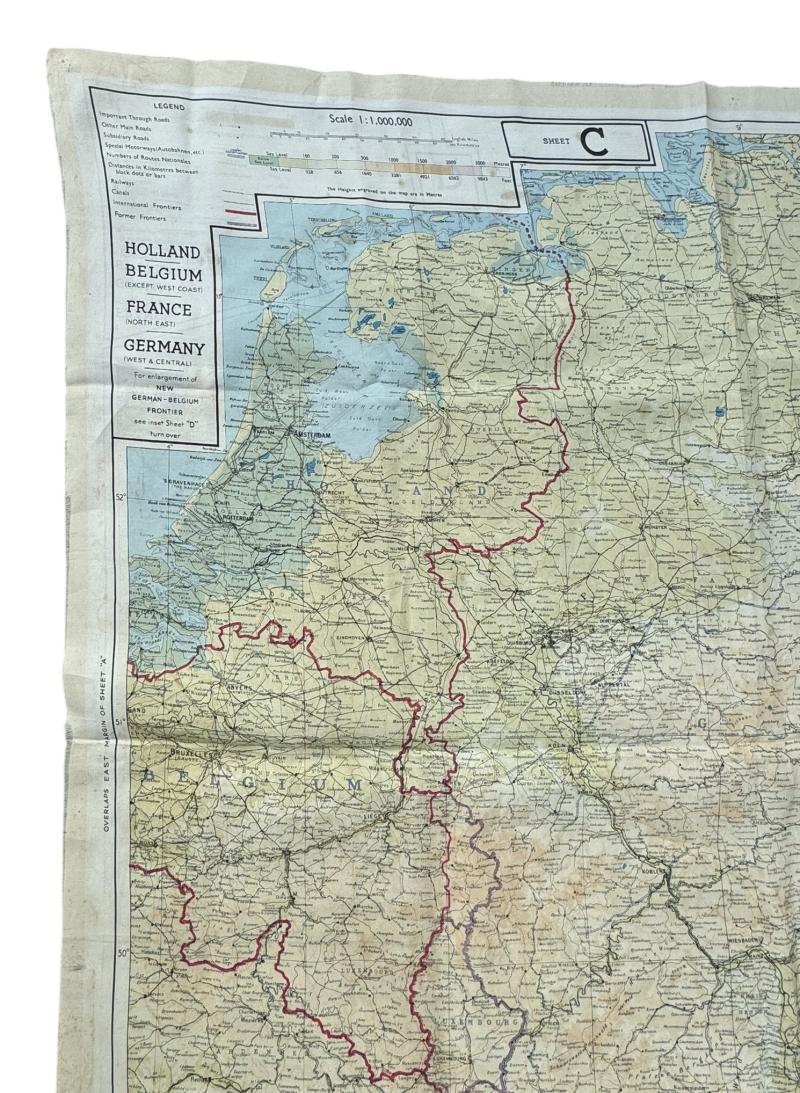 British/US WW2 Silk Escape Map