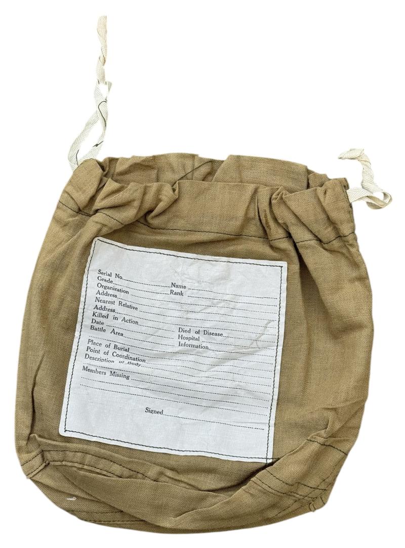 US WW2 KIA Personnel Belongings Bag