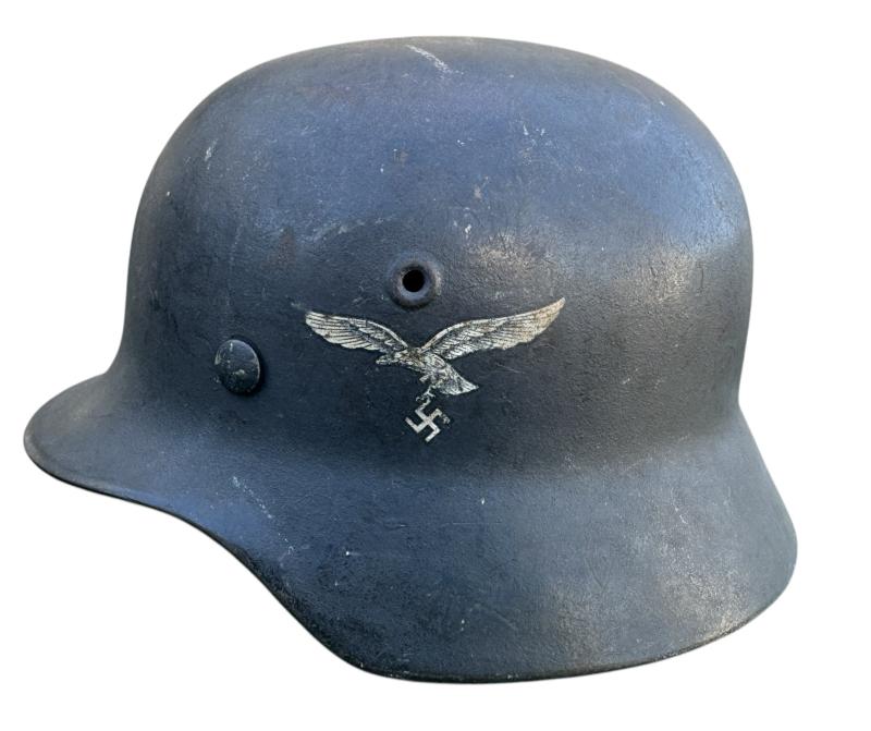 Luftwaffe M40 SD Helmet with Shrapnel Damage