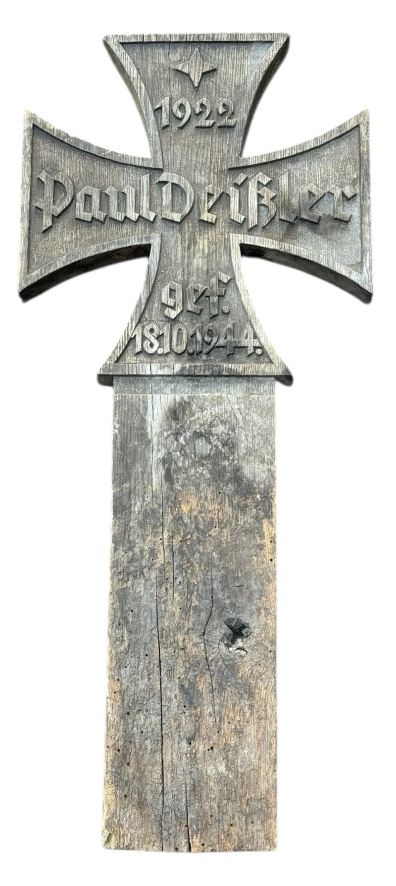 Wehrmacht temporary field grave marker