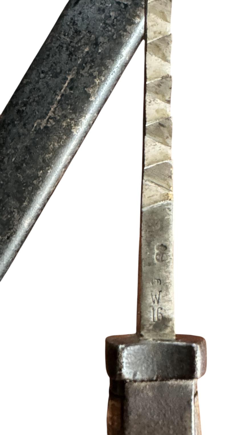 German WW1 Imperial Sawback Butcher Knife Bayonet