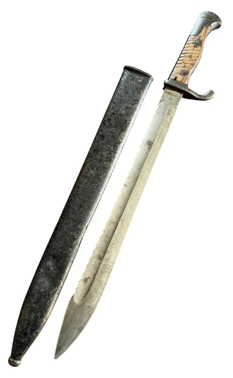 German WW1 Imperial Sawback Butcher Knife Bayonet