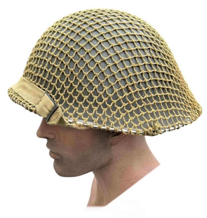 British WW2 Turtle Helmet and Camo Net