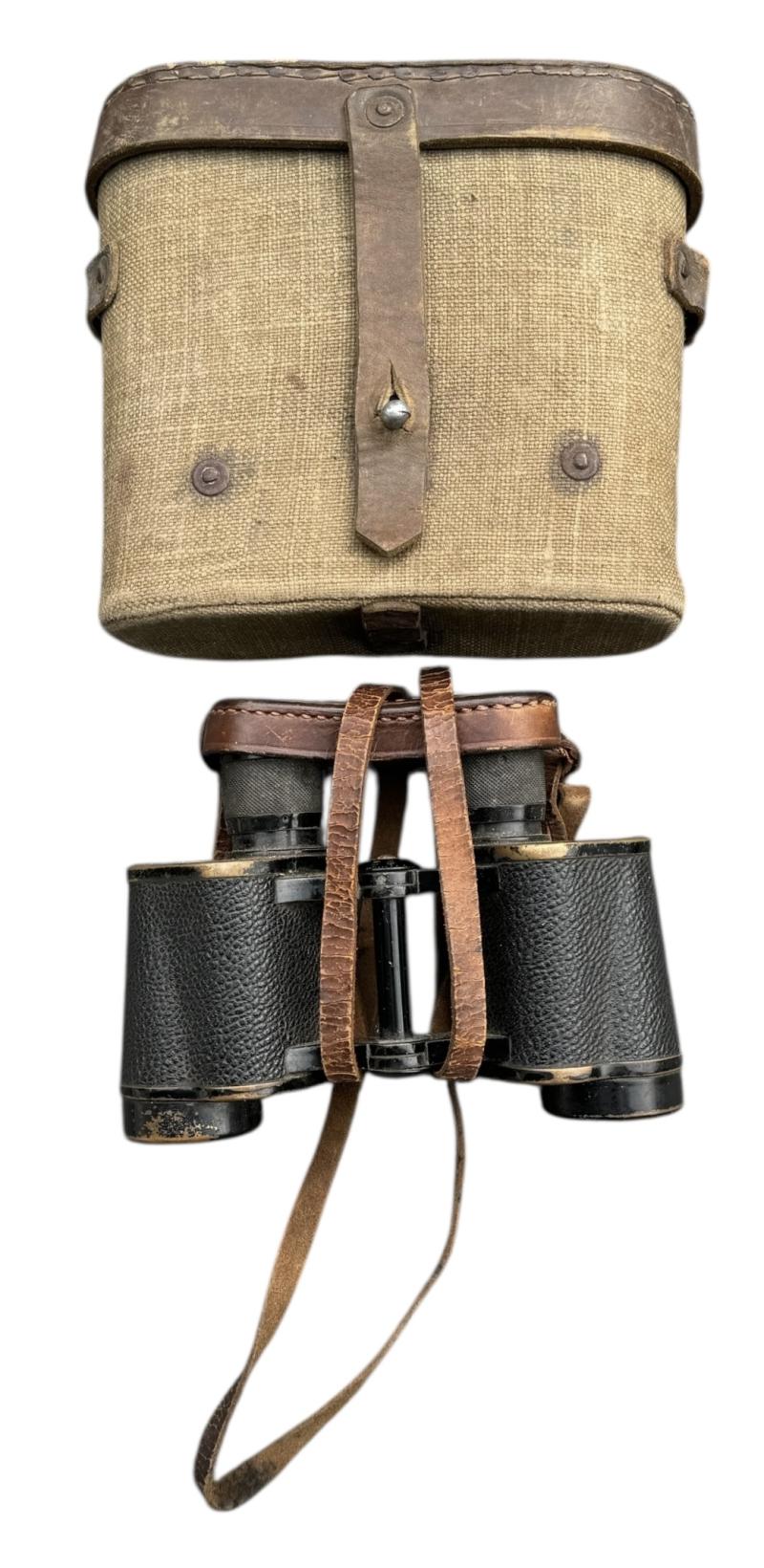Soviet WW2 6x30 Binoculars in Pouch
