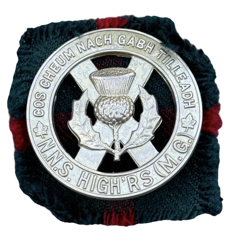 Canadian WW2 Nova Scotia Highlanders Glengary Cap Badge