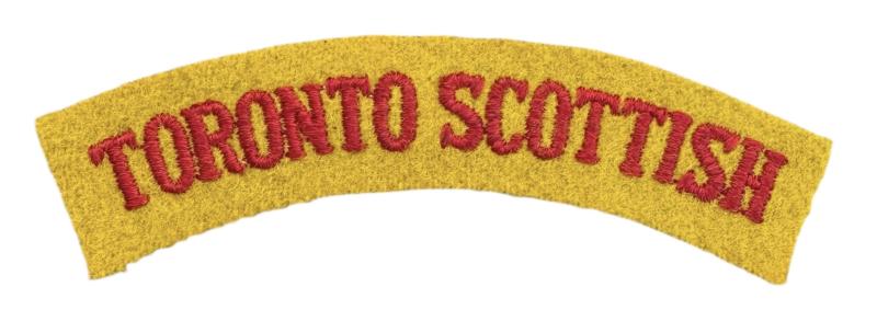 Canadian WW2 single Shouder Title Toronto Scottish