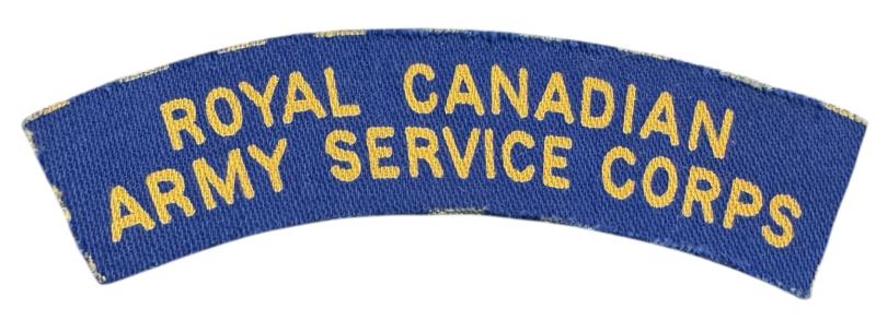 Canadian WW2 single Shouder Title RCASC