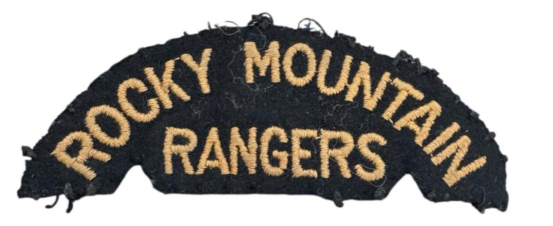 Canadian WW2 single Shouder Title Rocky Moutain Rangers
