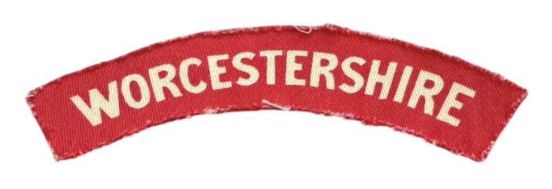 British WW2 single Shoulder Title Worcester