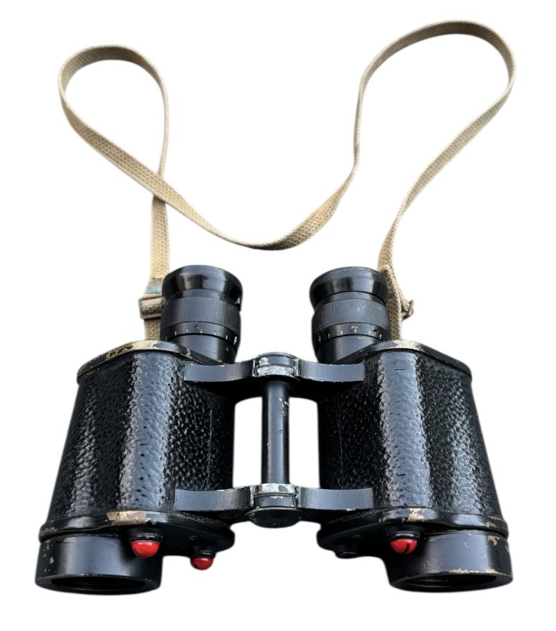 British WW2 Binoculars with webbing strap