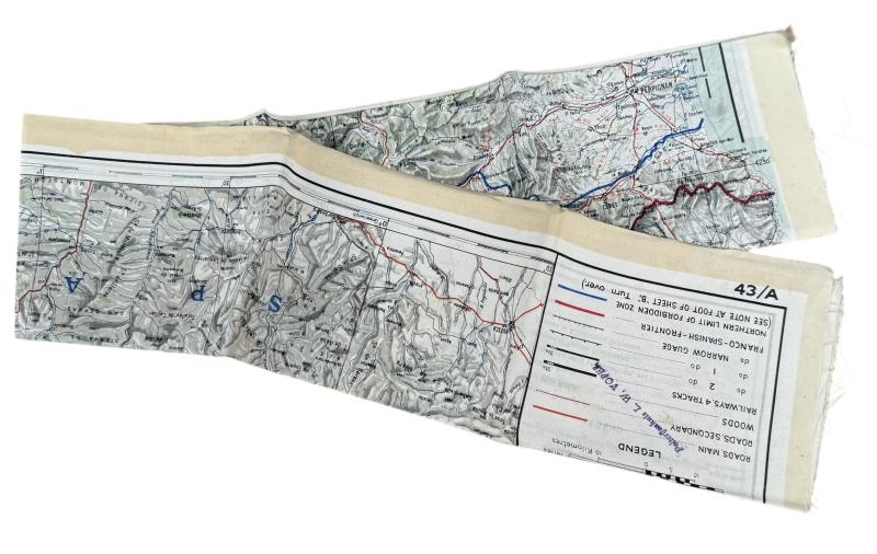 British/US WW2 Silk Escape Map