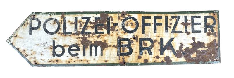 Third Reich metal Road Sign