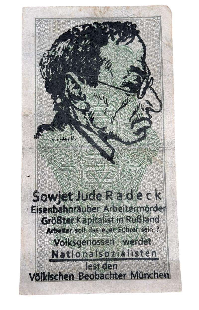 Third Reich Hate Banknote (Nazi Propaganda)
