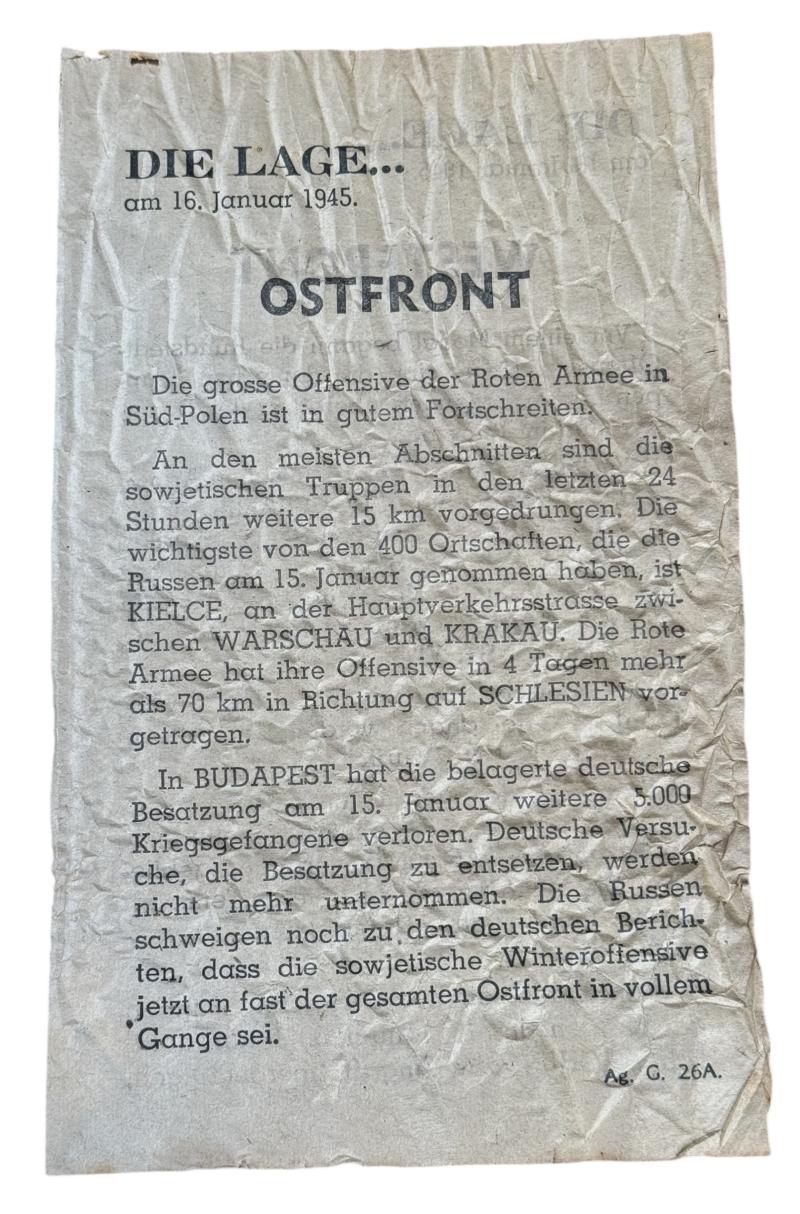 Allied Artillery shell Flyer West-East Front