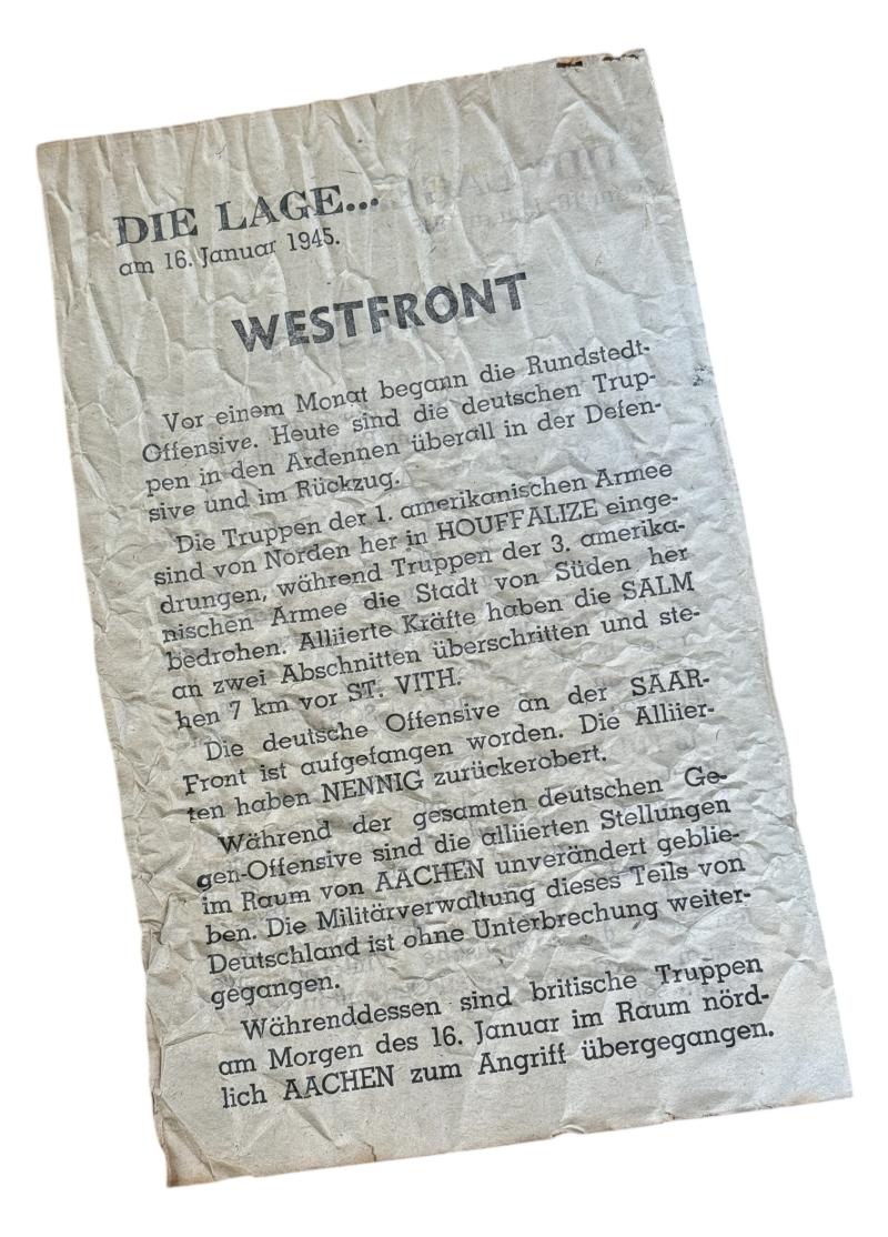 Allied Artillery shell Flyer West-East Front