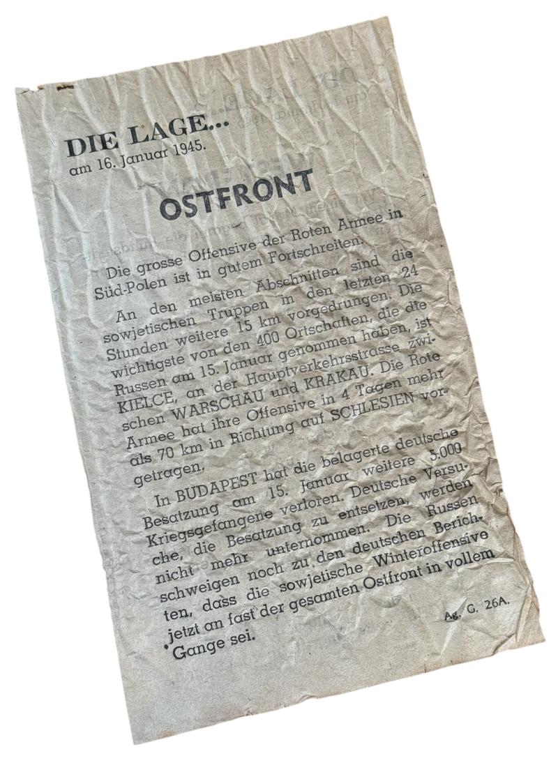 Allied Artillery shell Flyer West-East Front