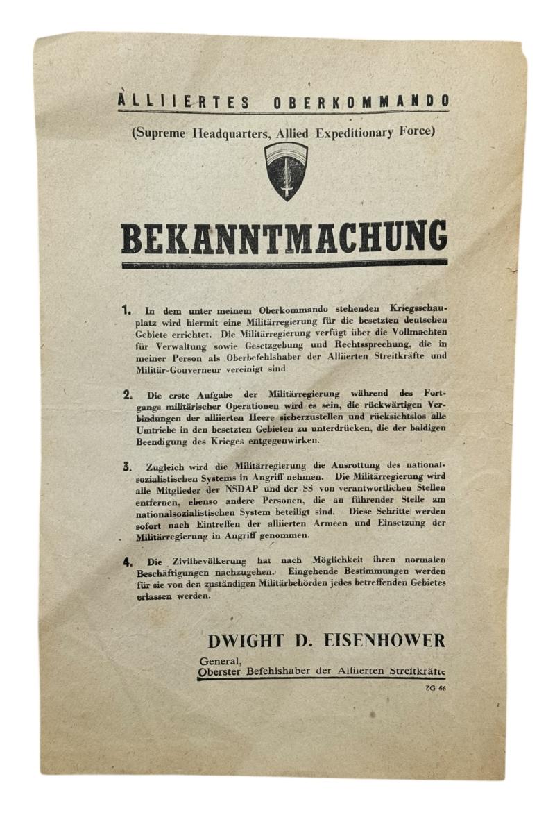 Allied to Germany Flyer “Germany’s Future”