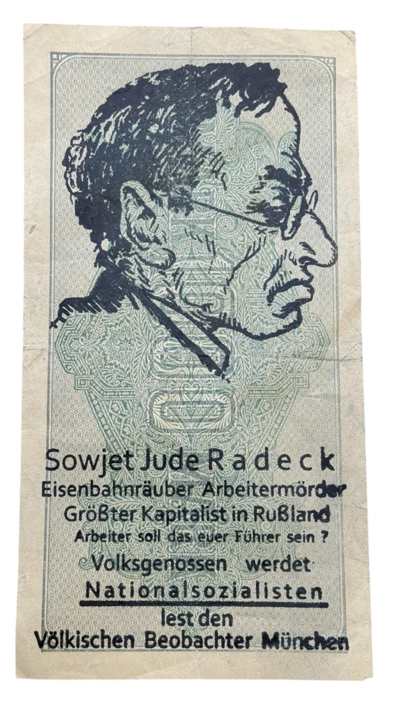 Third Reich Hate Banknote (Nazi Propaganda)