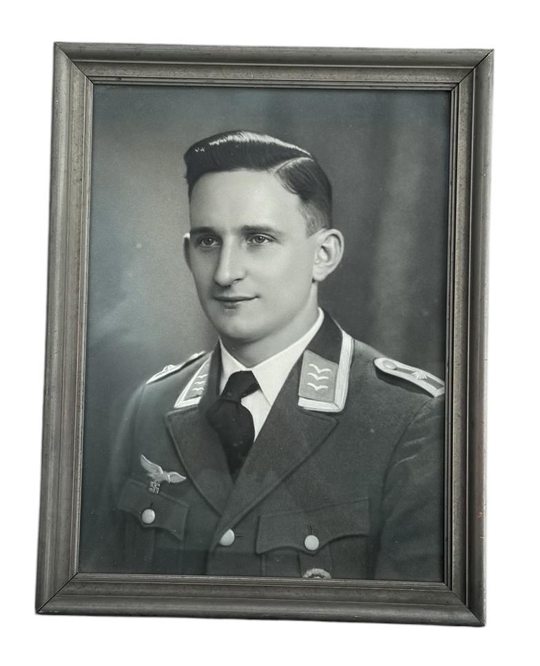 Framed Luftwaffe NCO Portrait Photograph