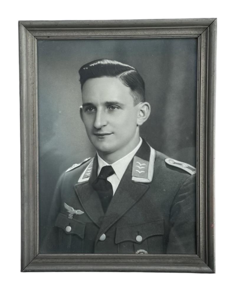 Framed Luftwaffe NCO Portrait Photograph