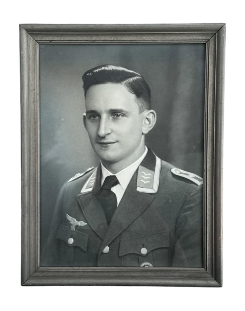 Framed Luftwaffe NCO Portrait Photograph