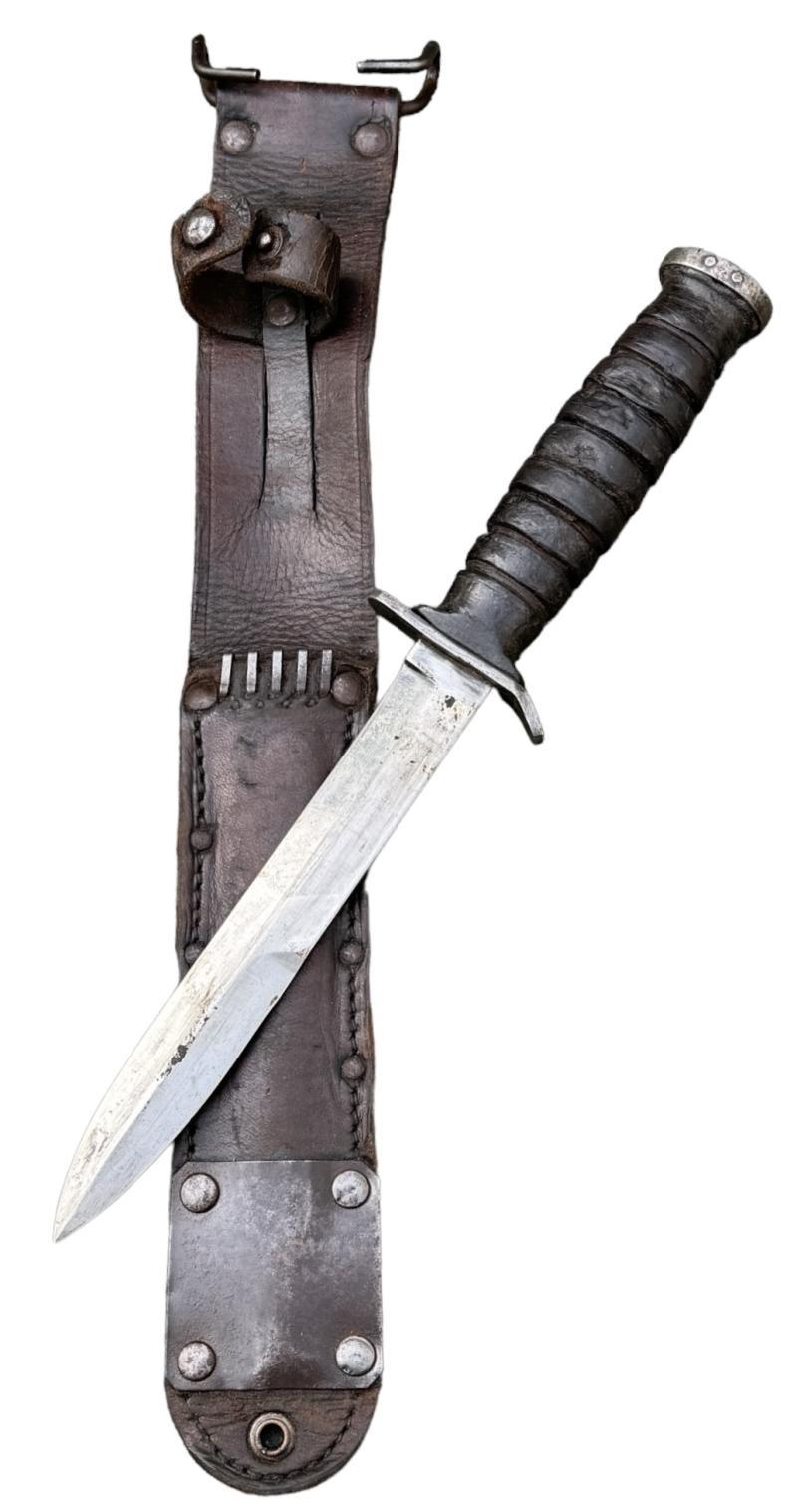 US WW2 M3 Combat Knife in US WW2 M6 Scabbard