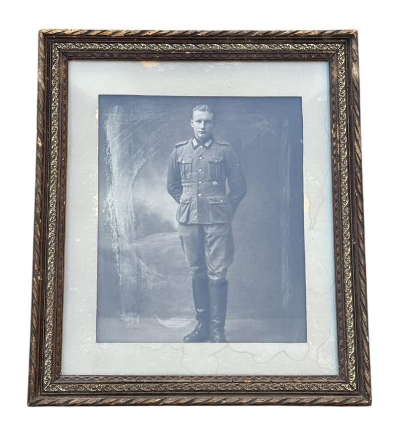 Framed WaffenSS Polizei Soldiers Portrait Photograph