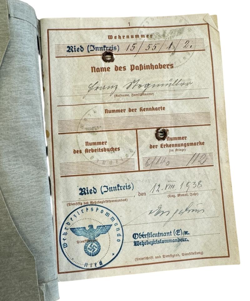 Wehrpass Gebirgsjäger Regt. 140 (KIA)