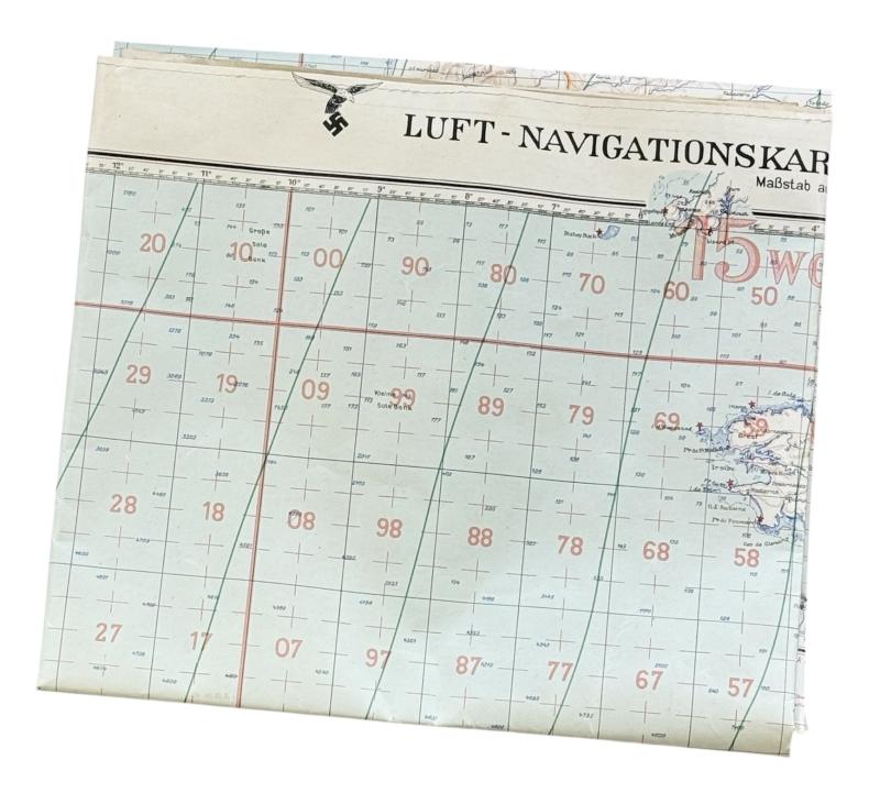 Luftwaffe Navagation Map (Mediterranean)