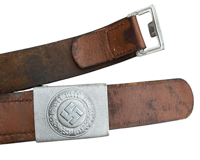 Polizei Belt Buckle with Tab and Belt