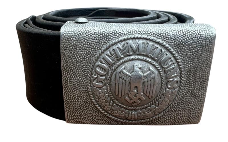 Wehrmacht Belt with Aluminium Belt Buckle with Tab