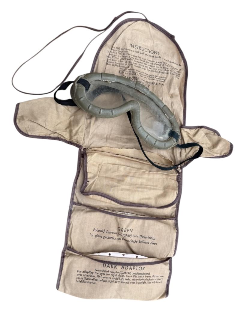 US WW2 Dust Goggles in Pouch