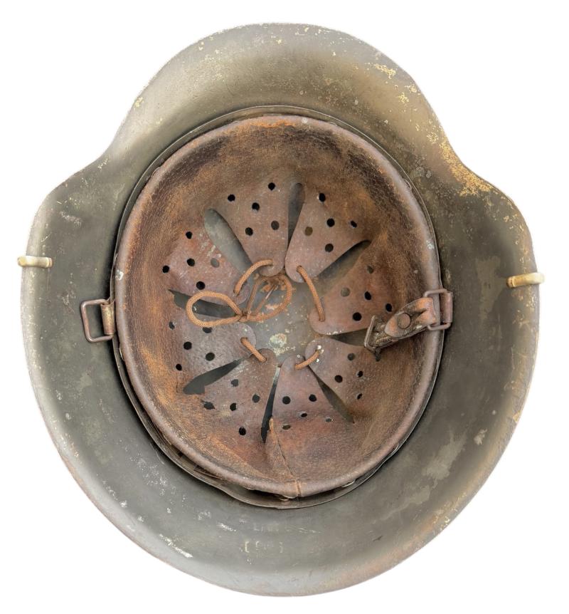 Wehrmacht M42 ND Helmet with Breadbag Strap