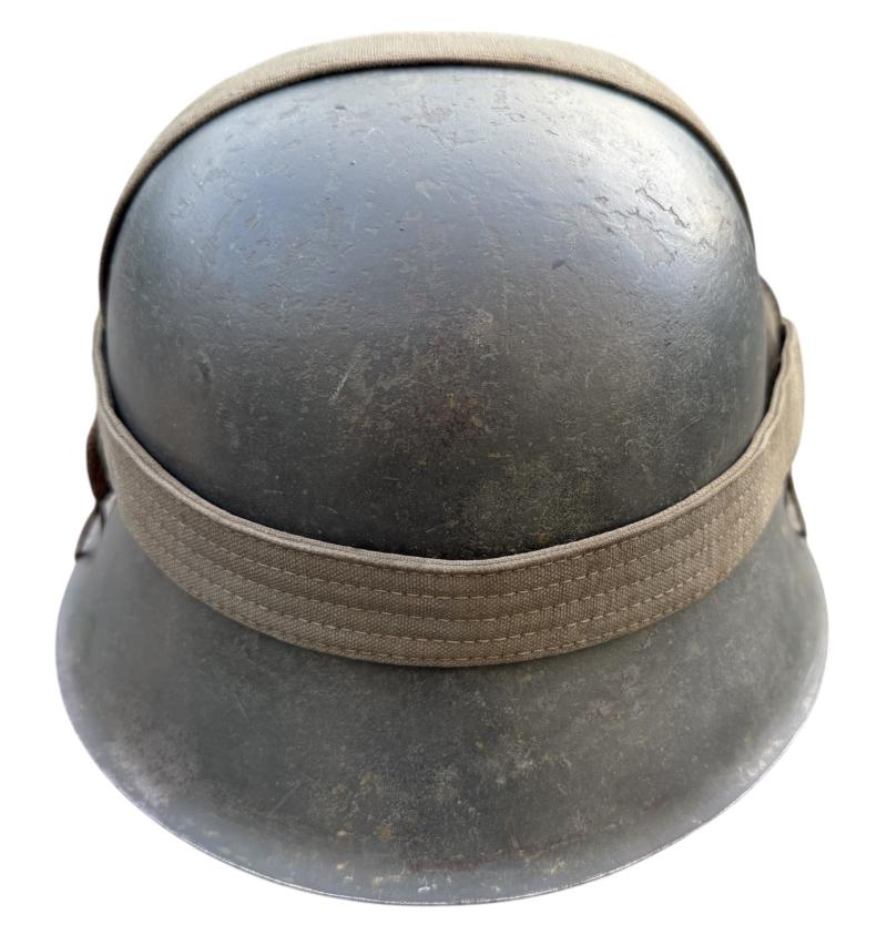 Wehrmacht M42 ND Helmet with Breadbag Strap