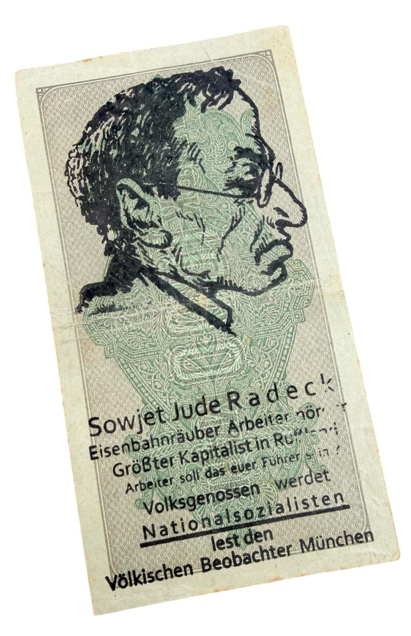 Third Reich Hate Banknote (Nazi Propaganda)