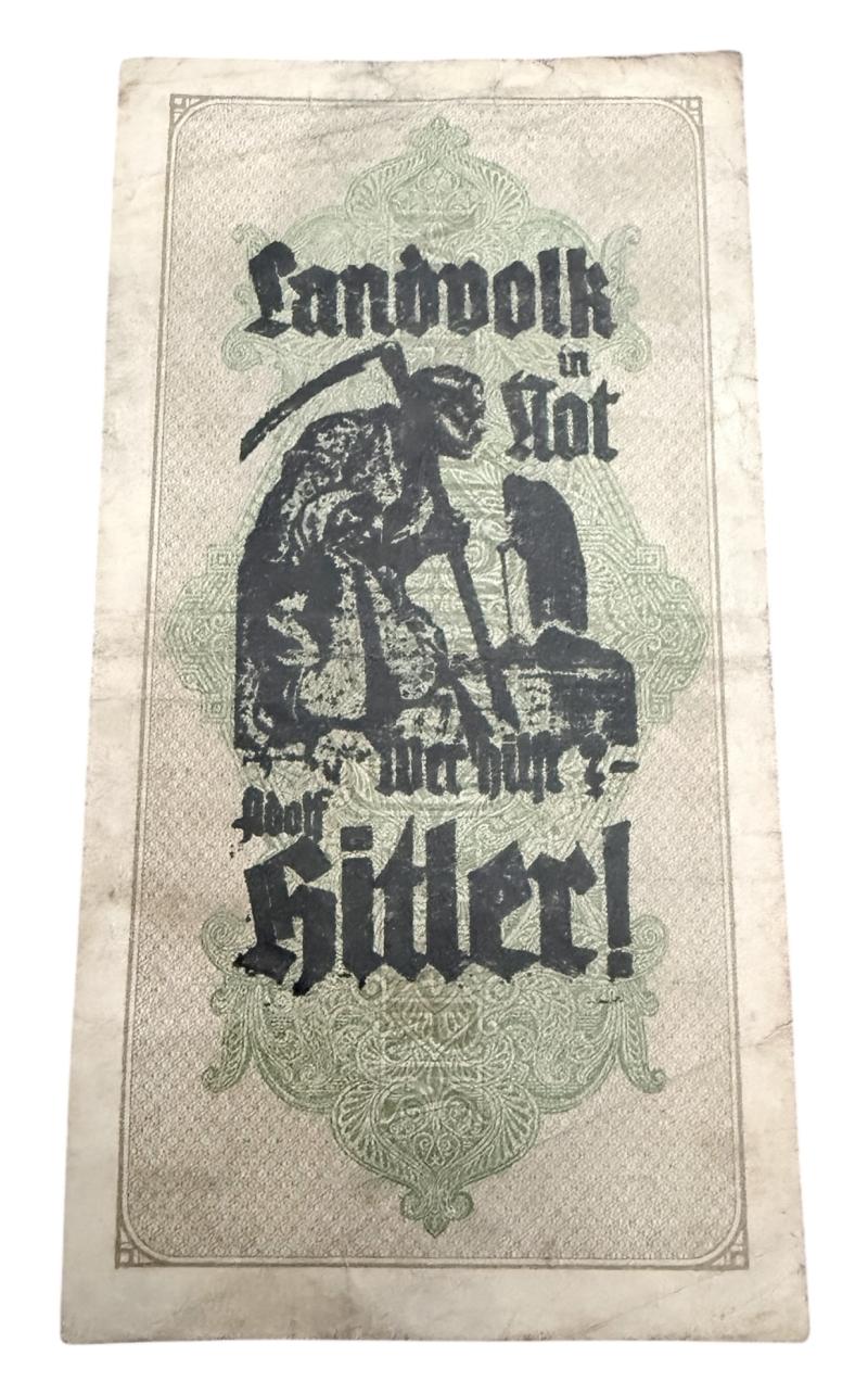 Third Reich Hate Banknote (Nazi Propaganda)
