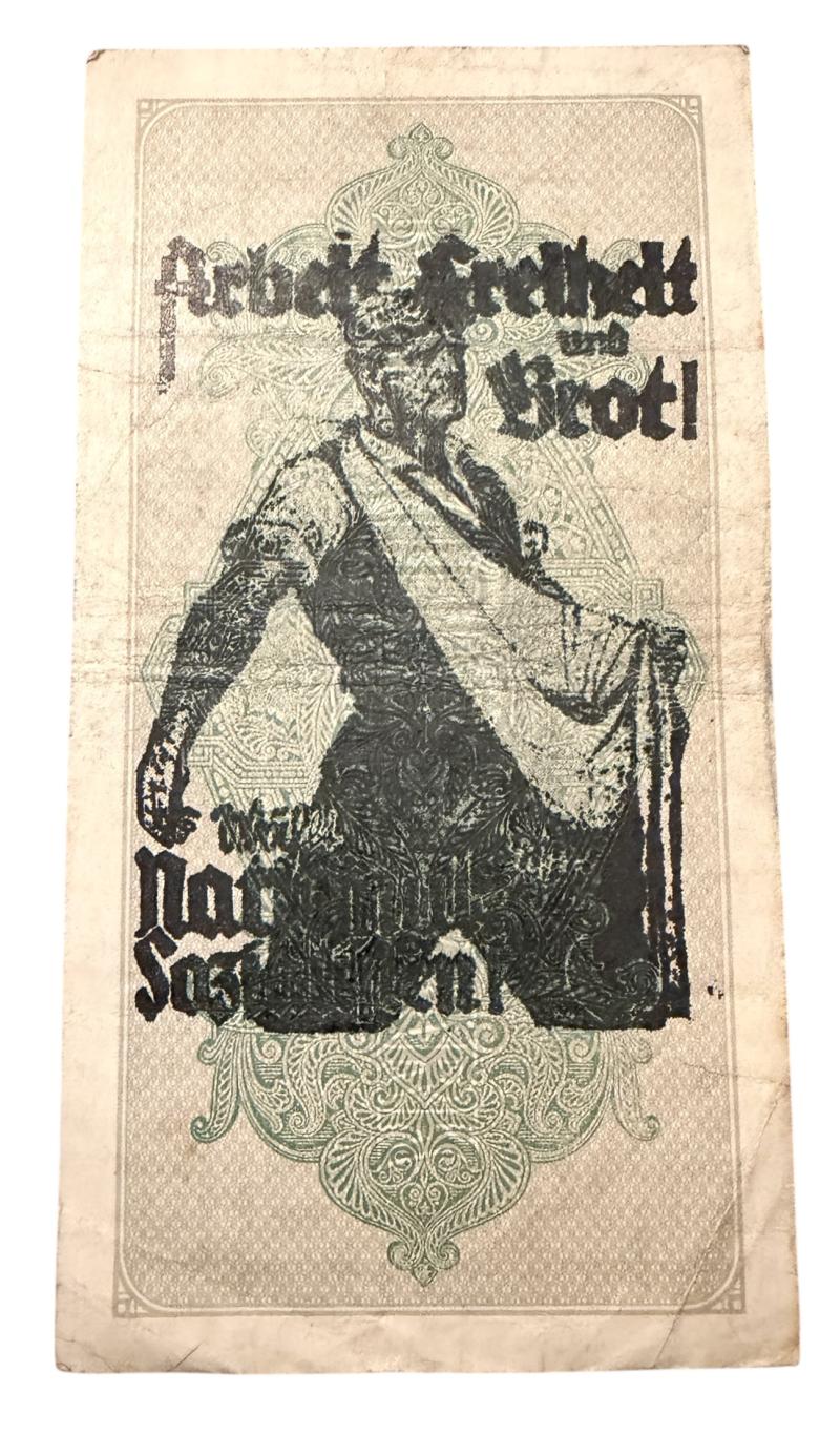 Third Reich Hate Banknote (Nazi Propaganda)