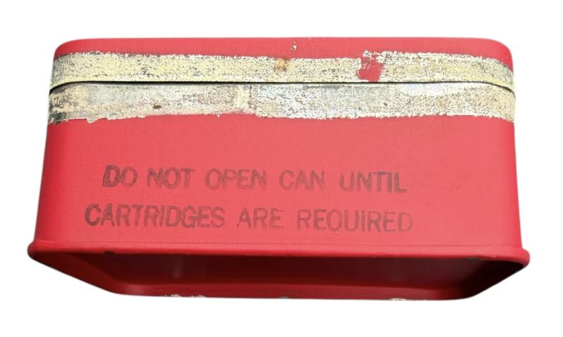 US WW2 Metal Flare Tin with 3 (Empty) Red Signal Flares