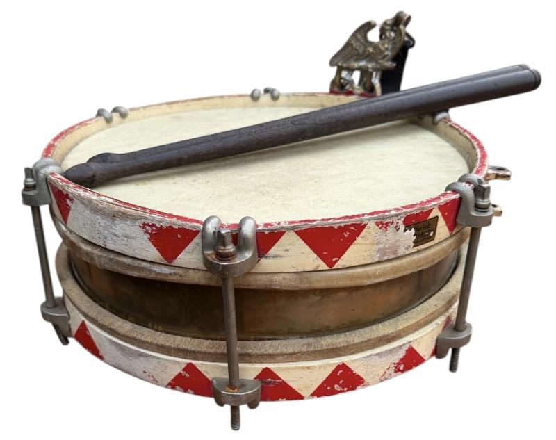 Hitler-Jugend Drum with Belt Hook and Drumsticks