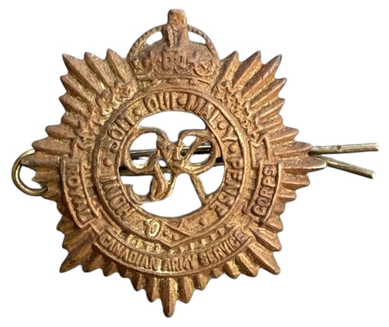 WW2 Royal Canadian Army Service Corps Cap Badge