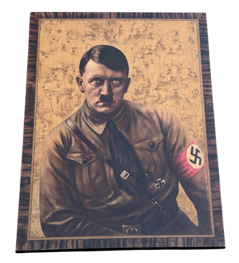 Wooden panel with Adolf Hitler Portrait