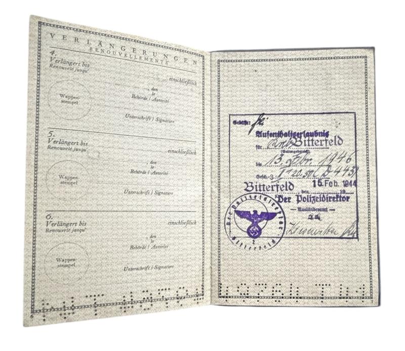 Third Reich Foreigner Worker ID (Pass)