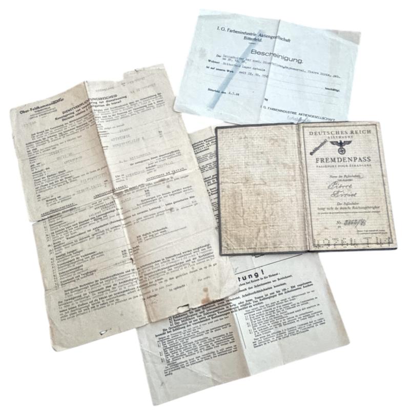 Third Reich Foreigner Worker ID (Pass)