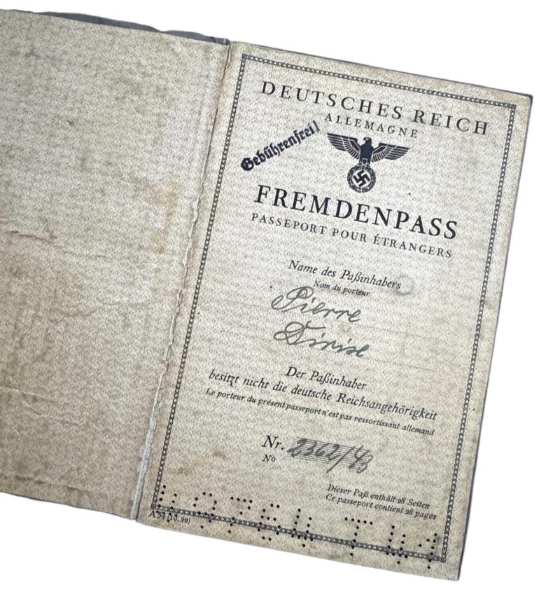 Third Reich Foreigner Worker ID (Pass)