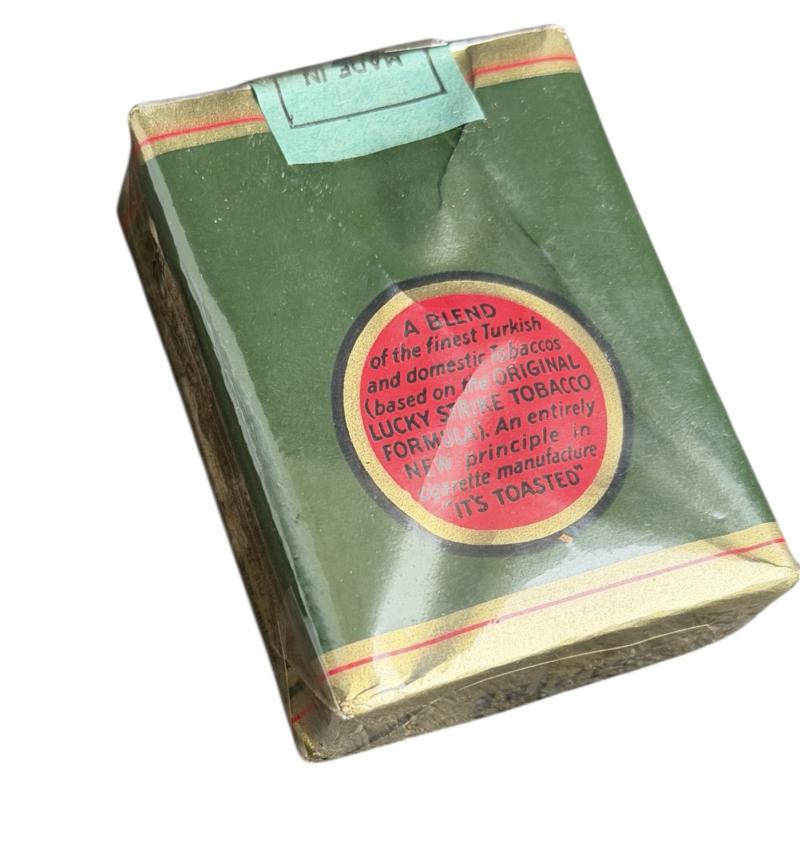 US WW2 Lucky Strike Cigarettes in early green package