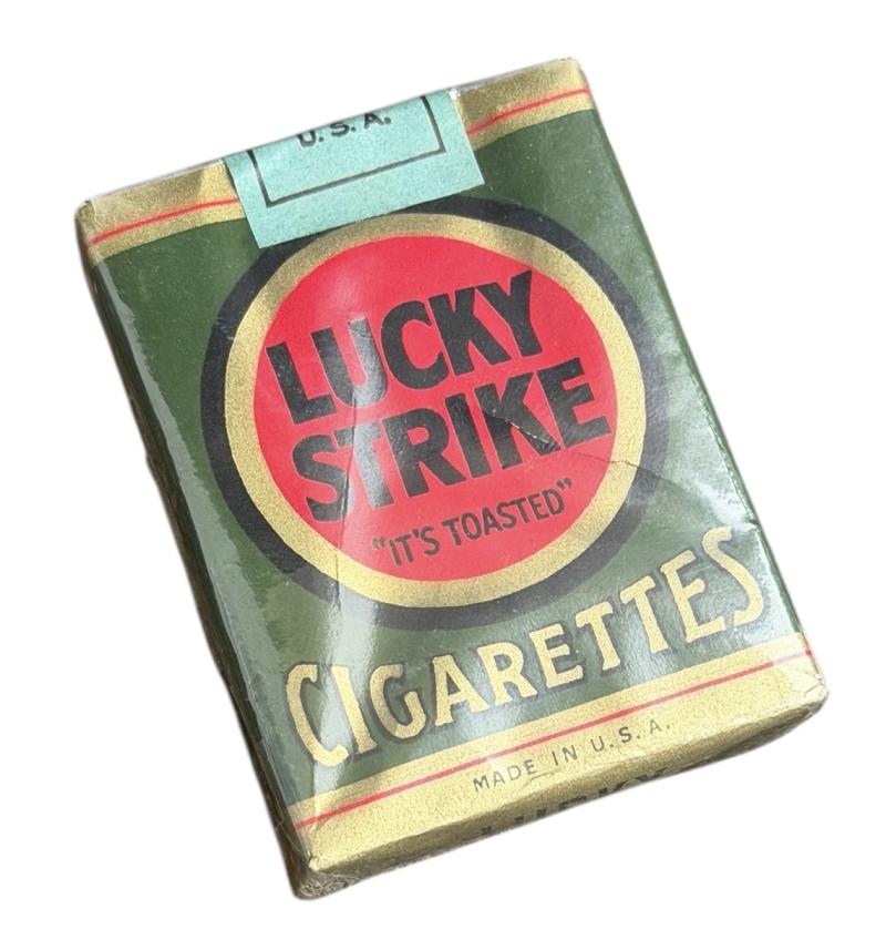 US WW2 Lucky Strike Cigarettes in early green package