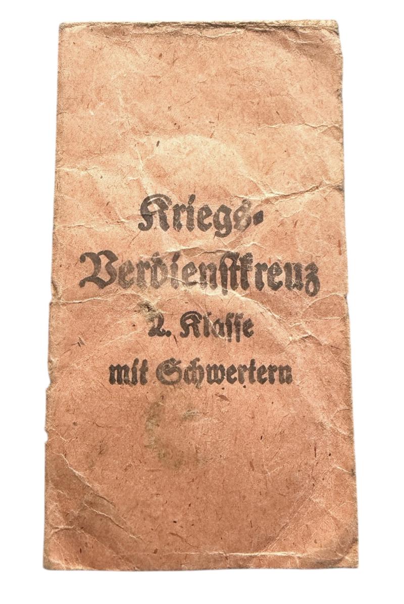 Paper Packaging for War Merrits Cross with Swords