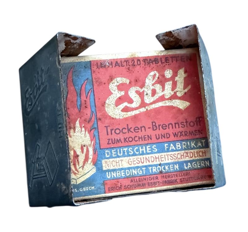 Wehrmacht Esbit Cooker with original Fuel Blok Packaging