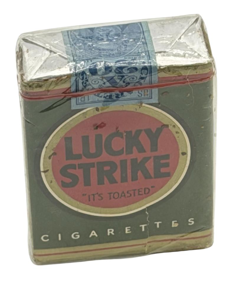 US WW2 Lucky Strike Cigarettes in early green package
