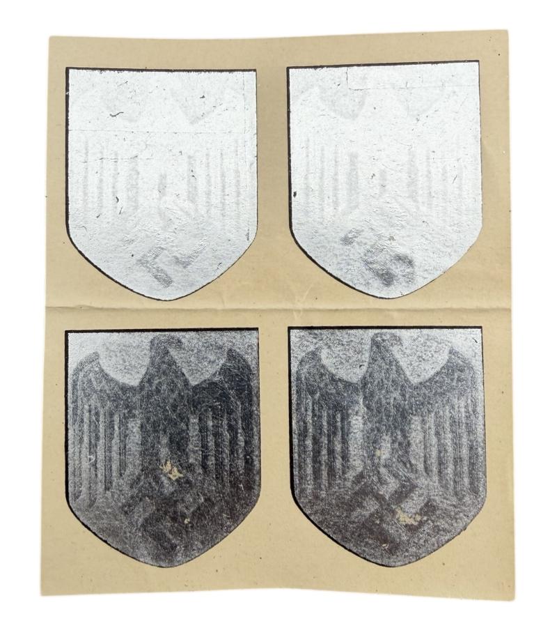 4 original WW2 Wehrmacht Helmet Decals